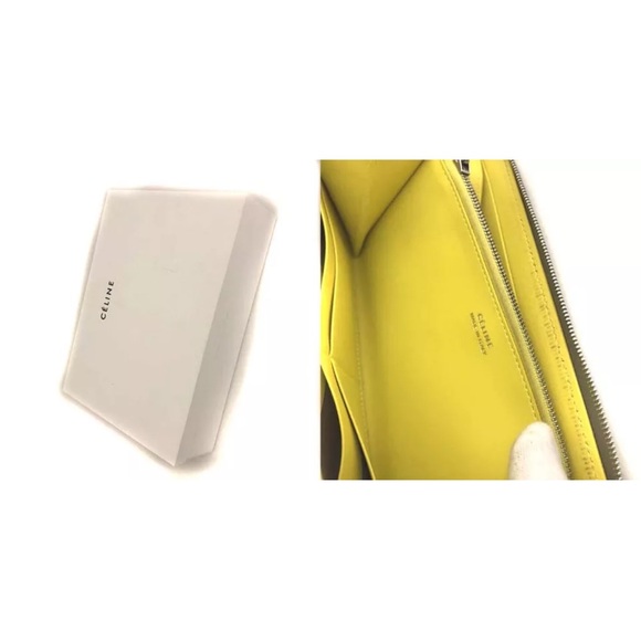 228 Celine Leather Zipped  Around Long Wallet - Picture 8 of 9